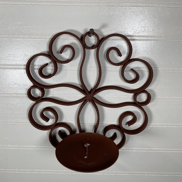 2 Decorative Metal Wall  Sconces,  2 Wall Hung Rustic candle holders - Picture 5 of 5